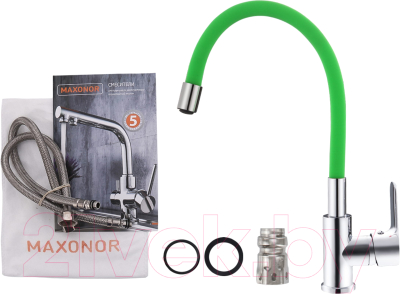 Смеситель Ekko by Maxonor MN70112-12 (зеленый/хром)