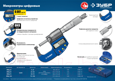 Микрометр Зубр Профессионал / 34482-25_z02