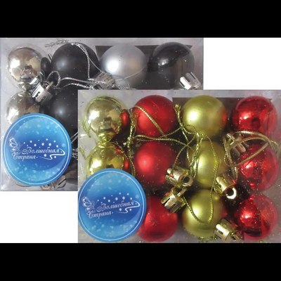 Набор шаров новогодних Волшебная страна SYCB17B-084 / 003302