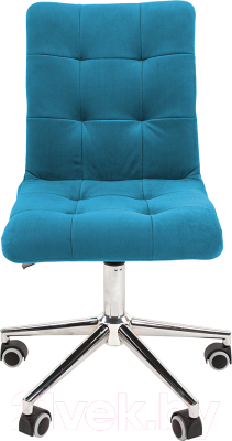 Кресло офисное Chairman 030 (ткань T-75 бирюзовый/хром)