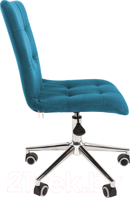 Кресло офисное Chairman 030 (ткань T-75 бирюзовый/хром)