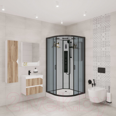 Душевая кабина Niagara NG-6901-01G Black 90x90x210