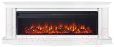 Каминокомплект Смолком Deli V60 + Vision 60 LOG LED (бьянко белый) - фото