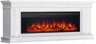 Каминокомплект Смолком Deli V60 + Vision 60 LOG LED (бьянко белый)