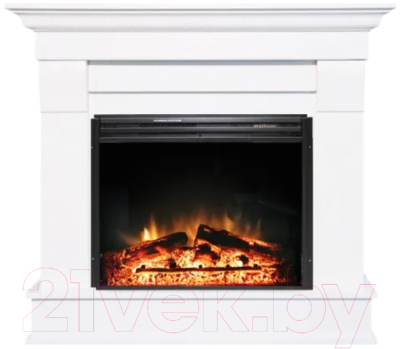 Каминокомплект Смолком Albion MB/JUP/SYM26 + Jupiter FX N Black (бьянко белый)