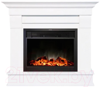 Каминокомплект Смолком Albion MB/JUP/SYM26 + Moonblaze Deluxe-s BL LT (бьянко белый) - фото
