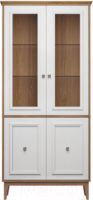 Шкаф с витриной Гомельдрев Торино ГМ 1492 Дуб (белый/натуральный дуб)
