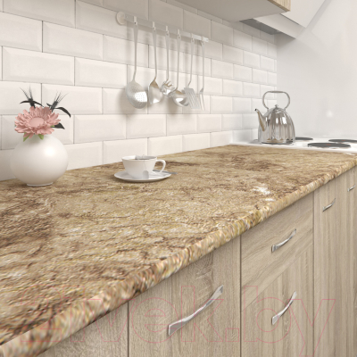 Кухонный гарнитур Mio Tesoro Экстра-лайт 2.2 (белый/береза/мадрид)