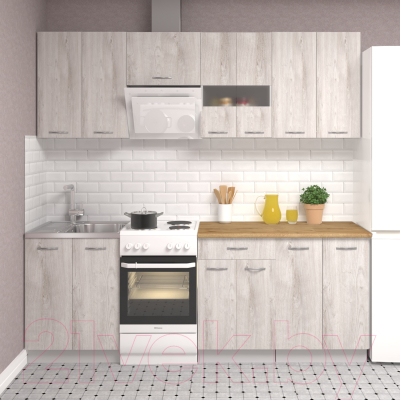 Кухонный гарнитур Mio Tesoro Экстра-лайт 2.2 (дуб монтерей/дуб бунратти)