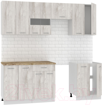 Кухонный гарнитур Mio Tesoro Экстра-лайт 2.2 (дуб монтерей/мадрид) - фото