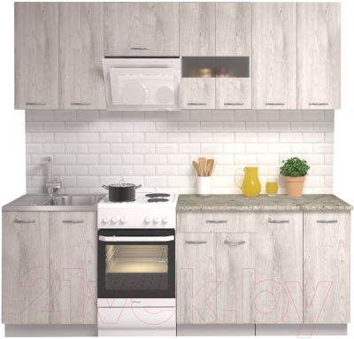 Кухонный гарнитур Mio Tesoro Экстра-лайт 2.2 (дуб монтерей/марсель) - фото