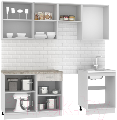 Кухонный гарнитур Mio Tesoro Экстра-лайт 2.2 (дуб монтерей/марсель)