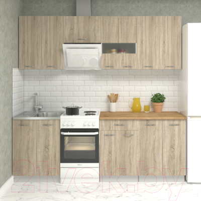 Кухонный гарнитур Mio Tesoro Экстра-лайт 2.2 (дуб сонома/дуб бунратти)