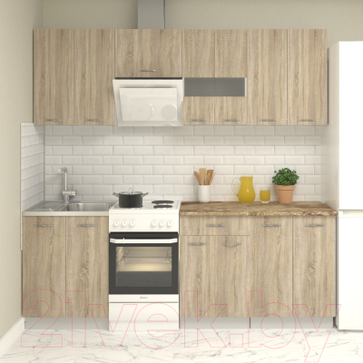 Кухонный гарнитур Mio Tesoro Экстра-лайт 2.2 (дуб сонома/мадрид)
