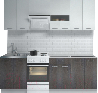Готовая кухня Mio Tesoro Экстра-лайт 1.7 без столешницы - фото