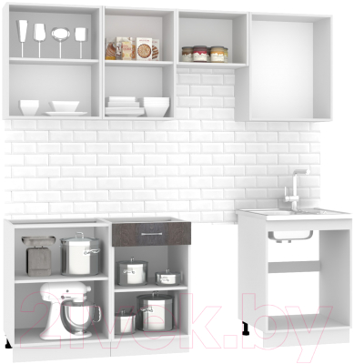 Готовая кухня Mio Tesoro Экстра-лайт 1.7 без столешницы