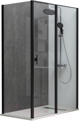 Душевой уголок Allen Brau Priority 90x90 / 304207 (черный браш) - фото