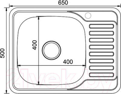 Мойка кухонная Mixline 528193 (с сифоном)