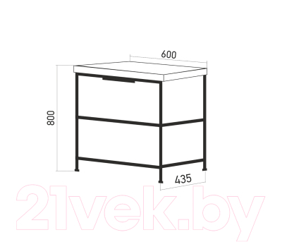 Тумба под умывальник Mixline Бруклин 60 548234