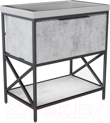 Тумба под умывальник Mixline Бруклин 80 543950 (бетон) - фото