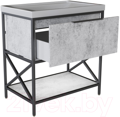 Тумба под умывальник Mixline Бруклин 80 543950 (бетон)