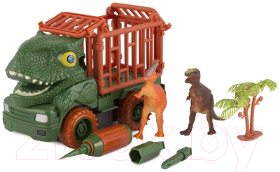 Игрушка-конструктор Pit Stop Динозавр Трак Гигантозавр / PS-1907-1-3 - фото