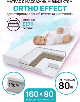 Детский матрас Amarobaby Ortho Effect / AMARO-331680-OE