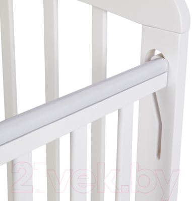 Детская кроватка Polini Kids Simple 304 с маятником / 0003136-04 (белый)