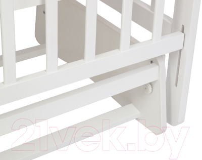 Детская кроватка Polini Kids Simple 304 с маятником / 0003136-04 (белый)