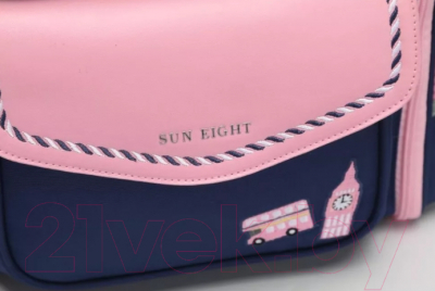 Школьный рюкзак Sun Eight SE-2874 (темно-синий/розовый)
