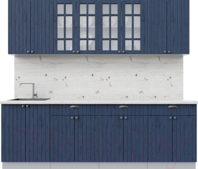 Кухонный гарнитур Интерлиния Берес 2.4А (дуб королевский/бискайская сосна) - фото