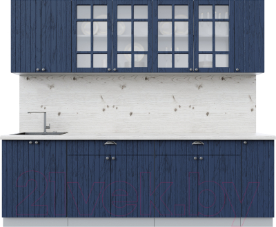 Кухонный гарнитур Интерлиния Берес 2.5А (дуб королевский/бискайская сосна) - фото