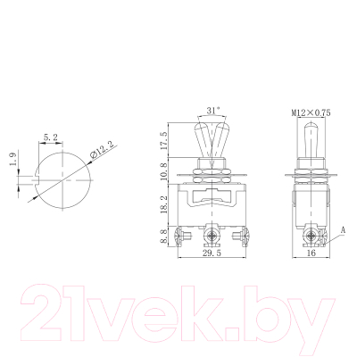 Переключатель Rexant ON-OFF 36-4150