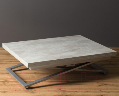 Стол-трансформер Levmar Compact D51/S59 (бетон/нержавеющая сталь)