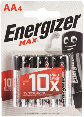 Комплект батареек Energizer MAX E91 LR6/AA BP4/48 - фото