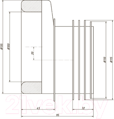 Слив (гофра) ОРИО С-997