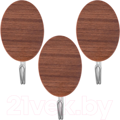 Крючок для ванной Мультидом Вуд овал / VL27-77 - фото