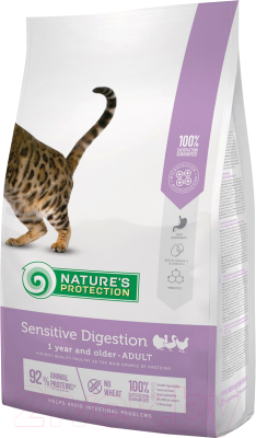 Сухой корм для кошек Nature's Protection Sensitive Digestion Poultry / NPS45766 (400г) - фото