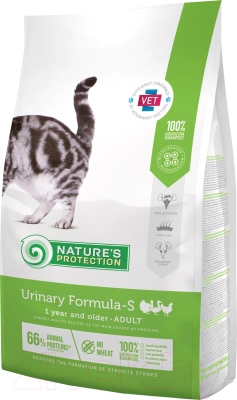 Сухой корм для кошек Nature's Protection Protection Urinary Formula-S Poultry / NPS45770 (2кг) - фото