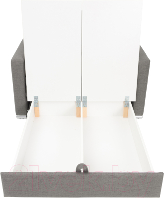 Диван KRONES Афродита выкатная 195x140 (рогожка серо-бежевый)