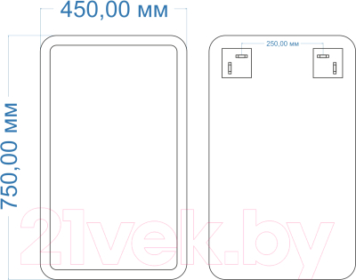 Зеркало Mixline Неро 550051