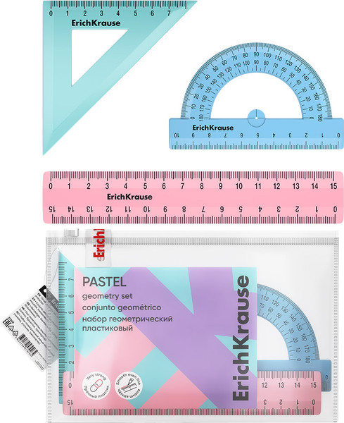 Набор для черчения Erich Krause Pastel / 57926 - фото