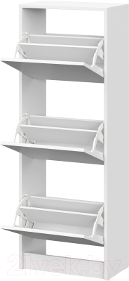 Тумба для обуви Mio Tesoro Бис-3 (белый текстурный)