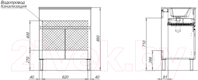 Тумба под умывальник Aquanet Алвита 70 / 303899