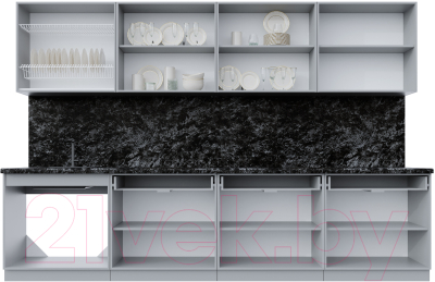 Кухонный гарнитур Интерлиния Берес 3.2А (дуб английский/бискайская сосна)