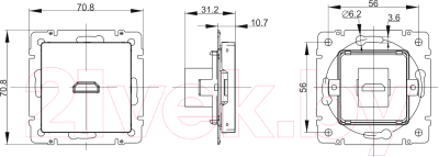 Розетка IEK Brite BR-H10-K01
