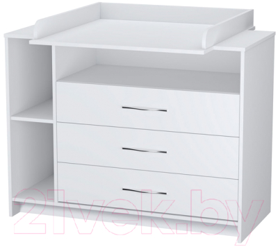 Комод пеленальный Polini Kids Simple 2110 / 0002322.9 (белый)