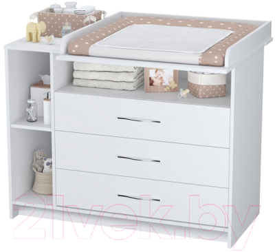 Комод пеленальный Polini Kids Simple 2110 / 0002322.9 (белый)