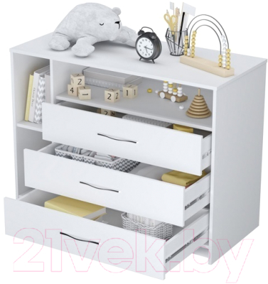 Комод пеленальный Polini Kids Simple 2110 / 0002322.9 (белый)