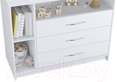 Комод пеленальный Polini Kids Simple 2110 / 0002322.9 (белый)